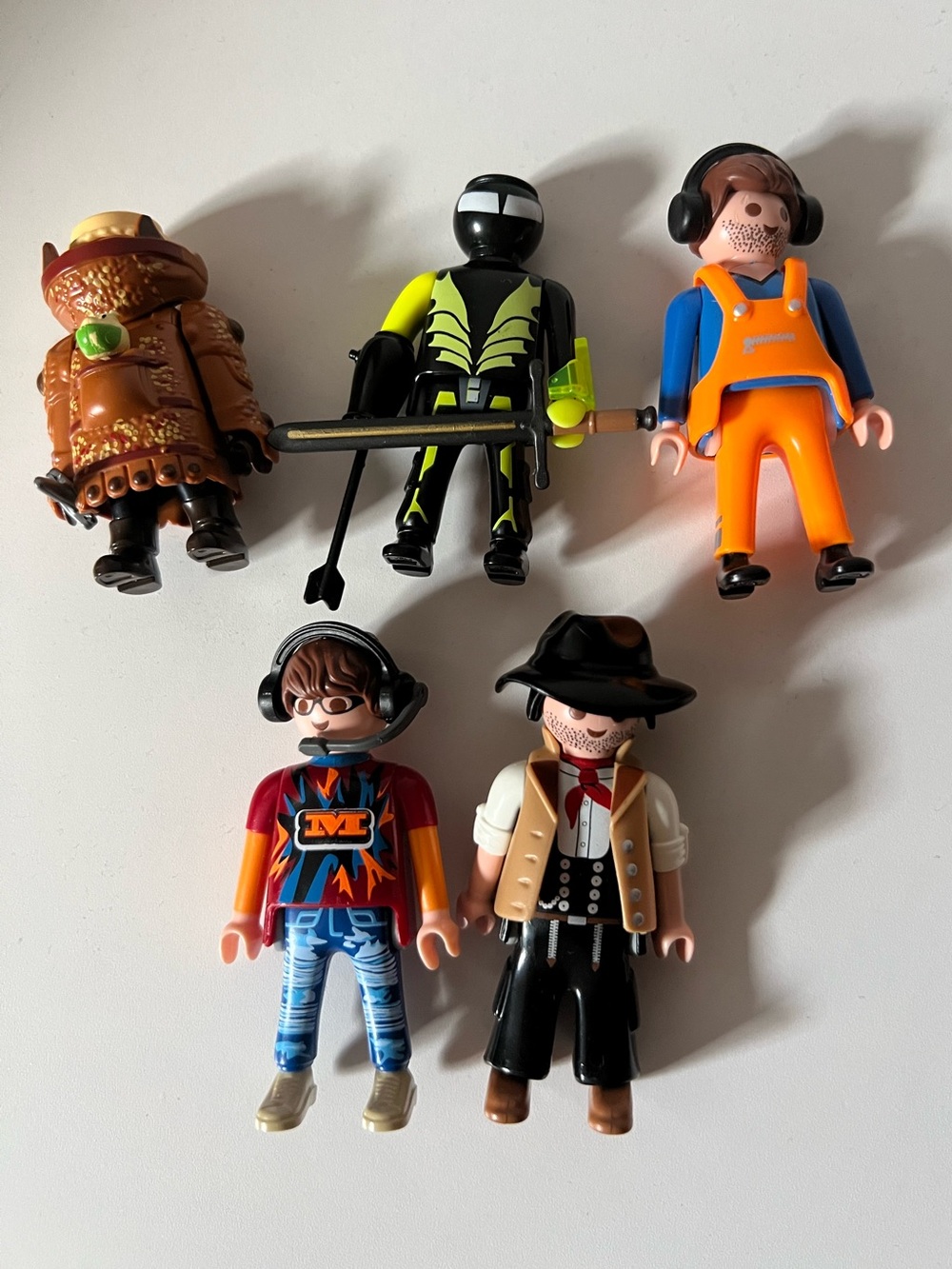 Playmobil Figures Lot of 5 - Series 17 Gamer, Cowboy, Steampunk, Cyber Warrior